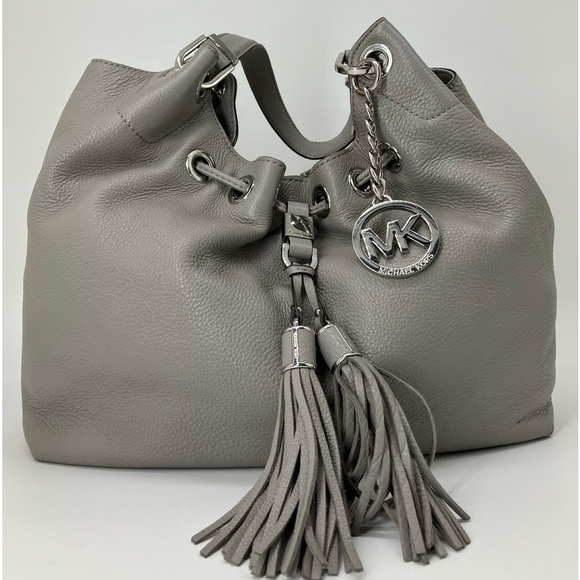 MICHAEL KORS Gray Camden Drawstring Hobo Shoulder Bag - Picture 16 of 16